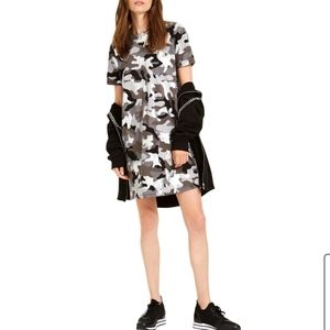 Michael Kors Metallic Camo Tshirt Dress Size M